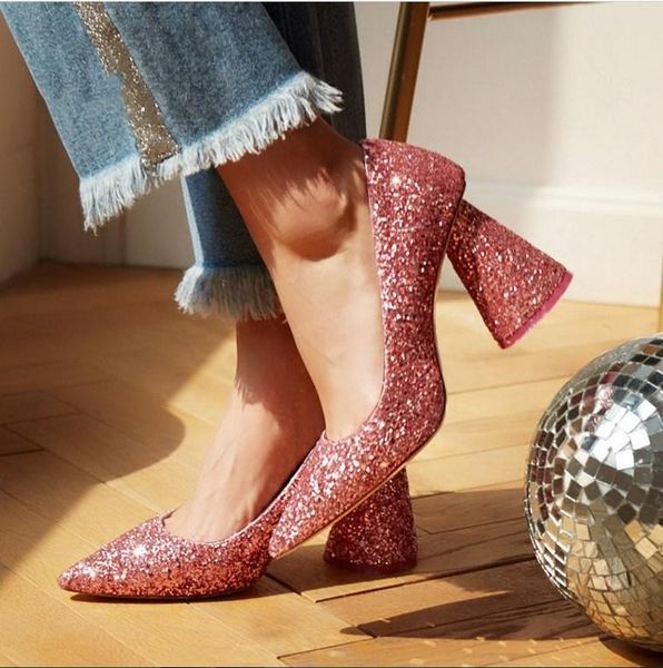 

dress shoes luxury design bling women high heels sapatos mulher strange style ladies pumps pointed toe party wedding, Black