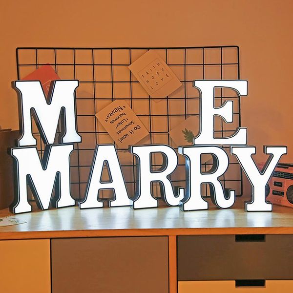 

novelty items led marquee letter lights - wireless alphabet light up sign, 3d wall hanging lamp, luminous light, plastic night