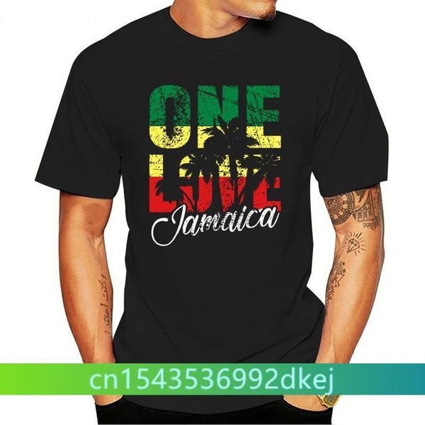 

men's t-shirts 2021 fashion men t shirt one love jamaica caribbean vacation, White;black