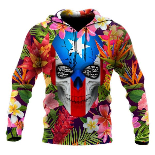 

men's hoodies & sweatshirts fashion autumn beautiful floral skulls 3d full printed sweatshirt casual zip jacket cnd04, Black