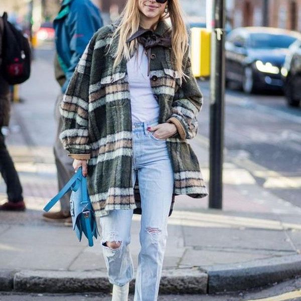 

women's jackets streetwear jacket women 2021 oversize without hat coats and autumn winter warm plaid long coat outwear cdr2161, Black;brown