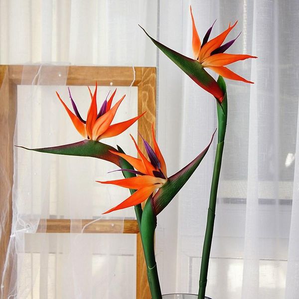 

decorative flowers & wreaths 9 colors single branch simulation bird of paradise home decoration living room flower arrangement plastic weddi