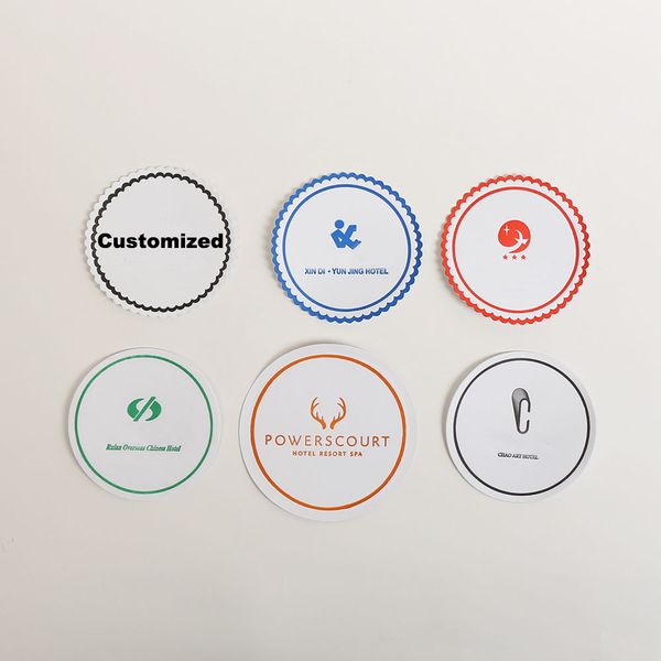 

disposable paper absorbent coaster l guest room tea round mug mats customized