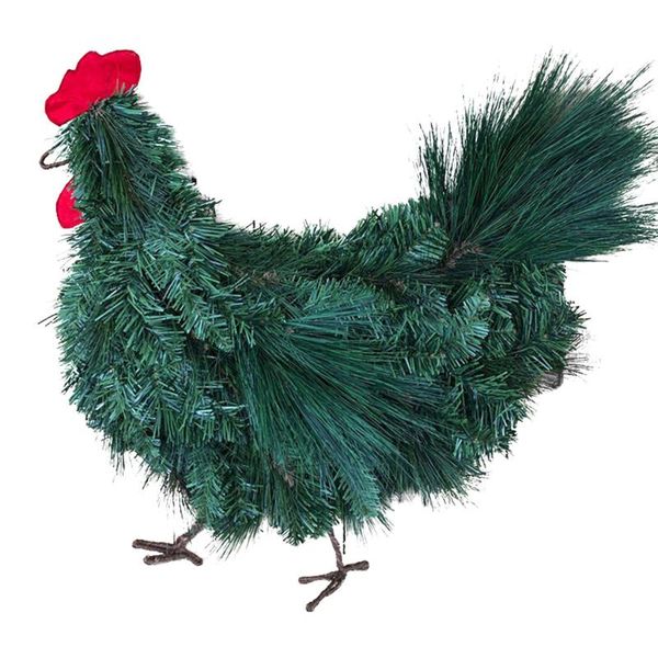 

decorative objects & figurines chicken ring home courtyard door garden decoration gift pendant farmhouse spring wire halloween vine hang