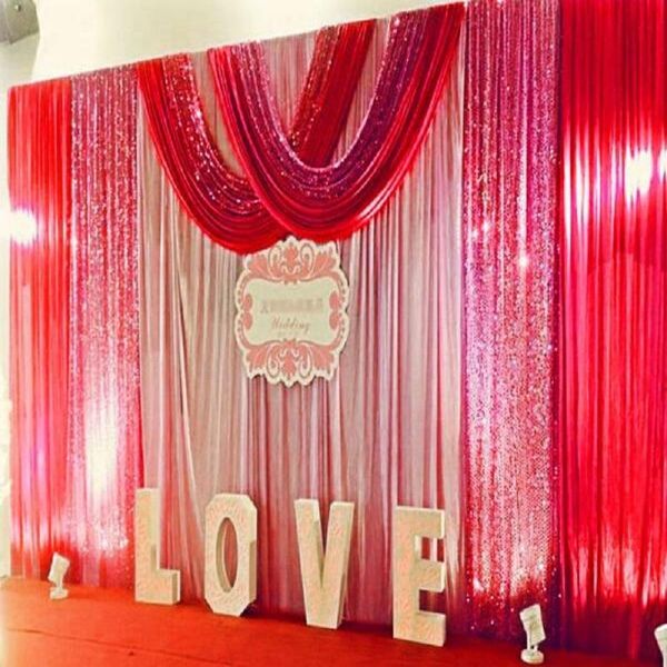 

party decoration 2021 design sequin swags wedding backdrop curtain event celebration fabric stage background drapes wall