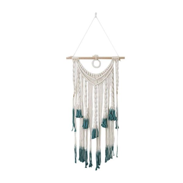 

tapestries macrame woven wall hanging boho chic tapestry handmade cotton tassels ornament for home party nursery decor