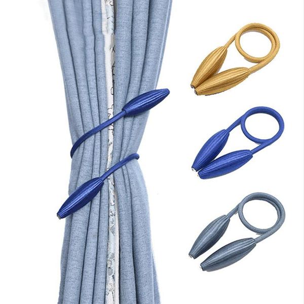 

1pcs 56cm curtain rope magnetic strong tiebacks hanging belts ropes weave holders for window sheer other home decor