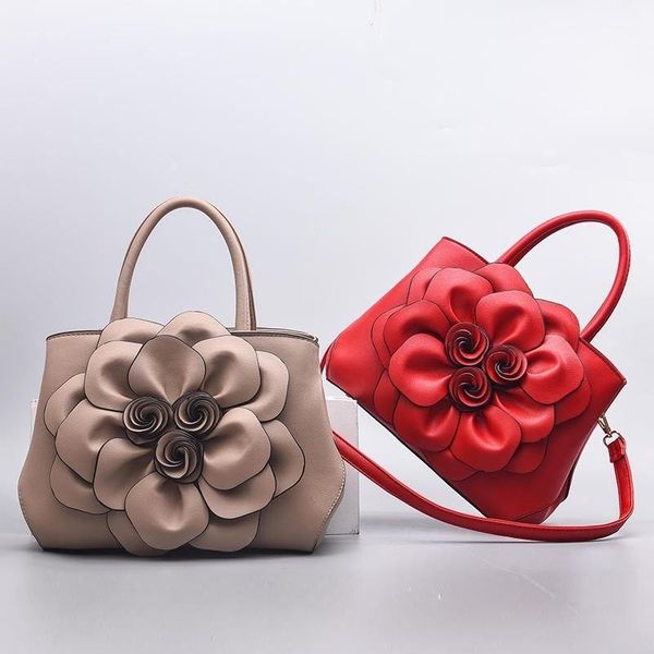 

evening bags pu leather handbags for women luxury flower designer messenger female large capacity crossbody bag 2021