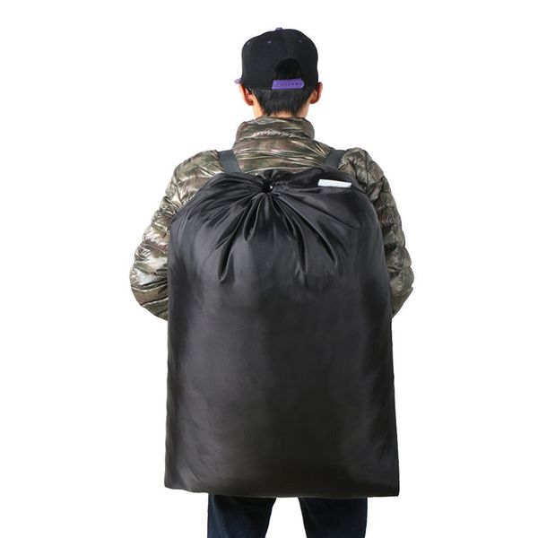 Большая сумка для белья тяжелый полиэфир стиркий рюкзак с 2 регулируемыми ремнями для школьного кемпинга NW