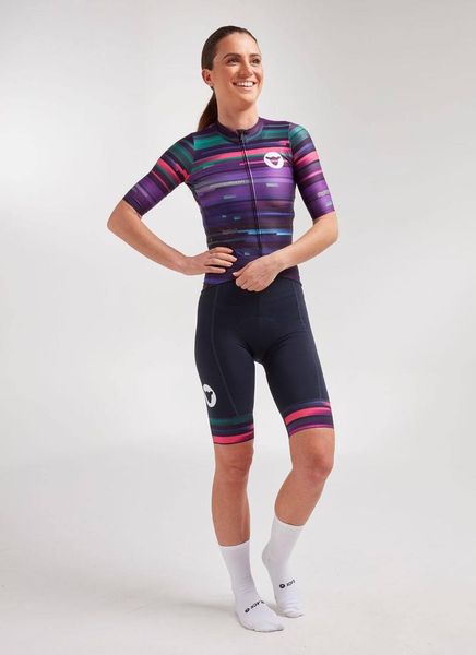 

women's long-sleeved cycling suit windproof sunscreen perspiration quick-drying traje de manga larga para mujer team pro racing sets, Black;blue