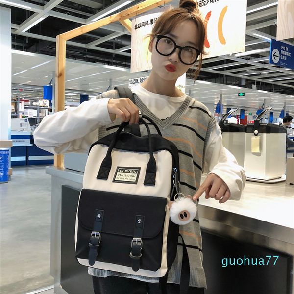 

designer-julyccino women nylon backpack candy color waterproof school bags for teenagers girls patchwork backpack female rucksack hila