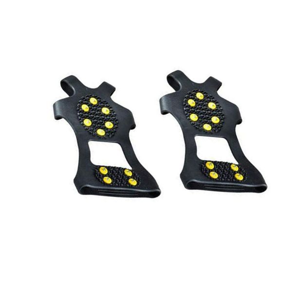 

cords, slings and webbing 1 pair 10 studs anti-skid ice gripper rubber spike winter climbing anti-slip snow spikes grips cleats over shoes c