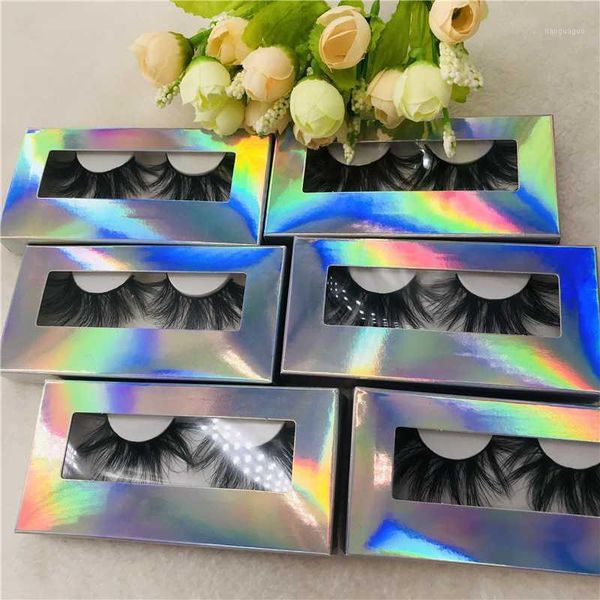 

pairs/lot 25mm mink eyelashes selling 3d 5d lashes custom holographic packaging1