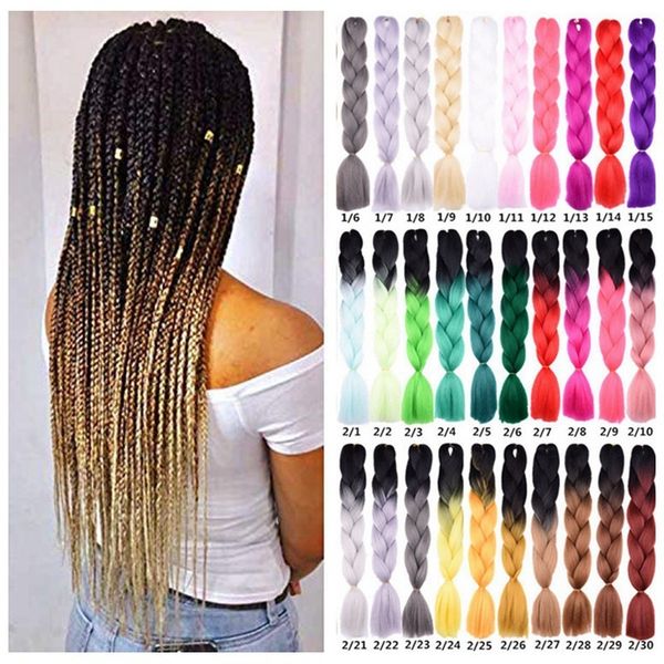

big wig female color dirty braid gradient chemical fiber false, Black