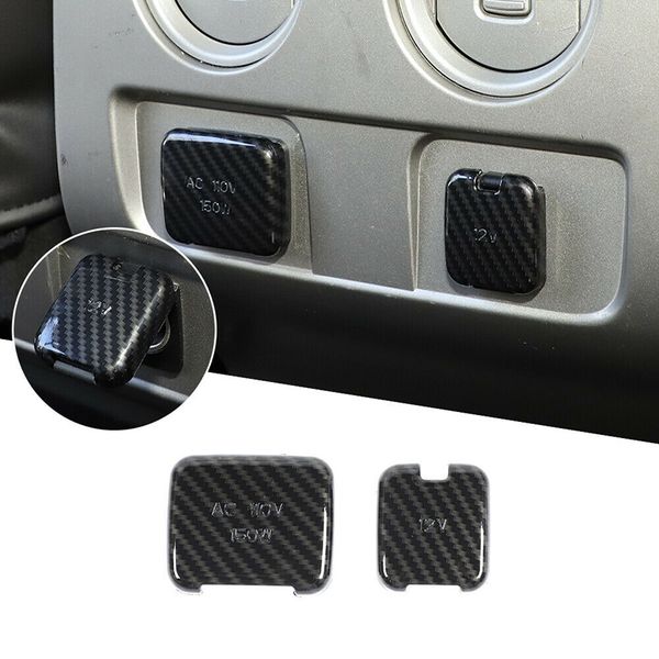 

abs rear power socket trim cover for ford f150 raptor 09-14 carbon fiber 2pcs