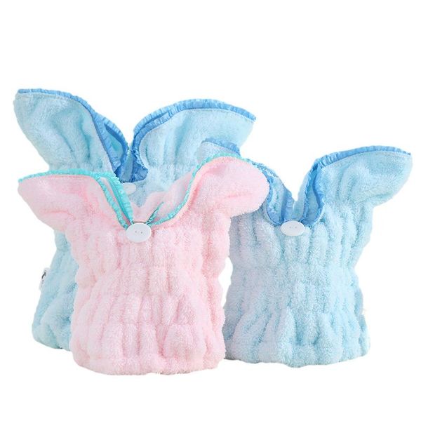 

towel microfiber hair drying caps cartoon cat super soft absorbent bathroom hat adjustable wrapped quick for shower spa