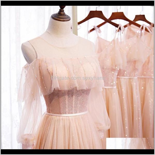 

ethnic clothing apparel drop delivery 2021 4 style full length light pink female fashion stage show performance dress woman spring summer se, Red