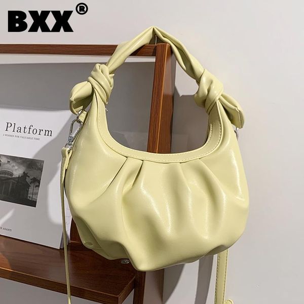 

evening bags [bxx] solid color pu leather crossbody bucket for women 2021 summer shoulder bag trending luxury hand hu422