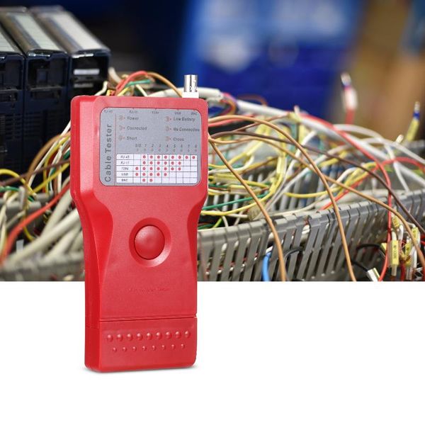 

computer cables & connectors 5-in-1 multi-functional network cable tester rj45 rj11 utp stp bnc 1394 line with remote unit