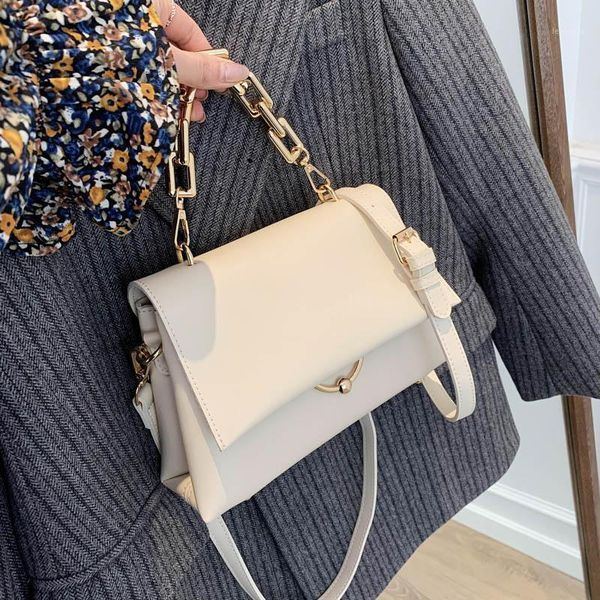 

evening bags chain women's handbag solid color leather flap crossbody for women 2021 designer female fashion shoulder sac a main1
