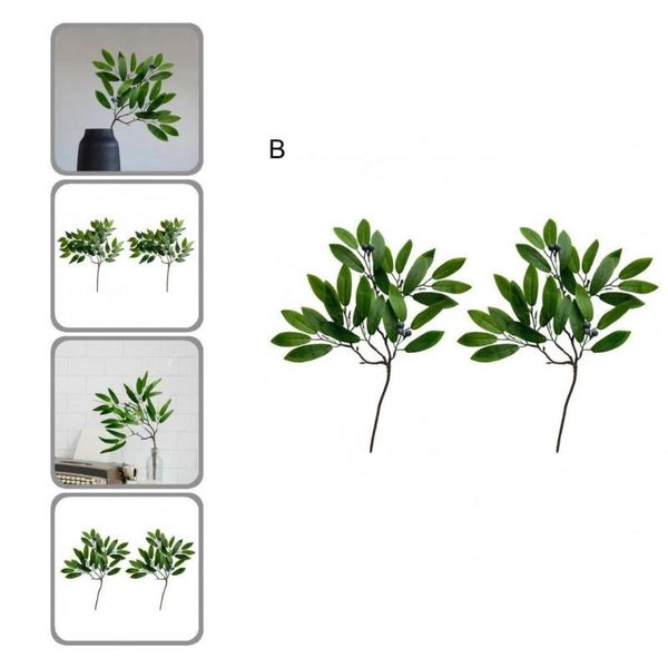 

decorative flowers & wreaths unique wide application plastic soft visual effect simulation eucalyptus leaf art decor artificial 2 bunches