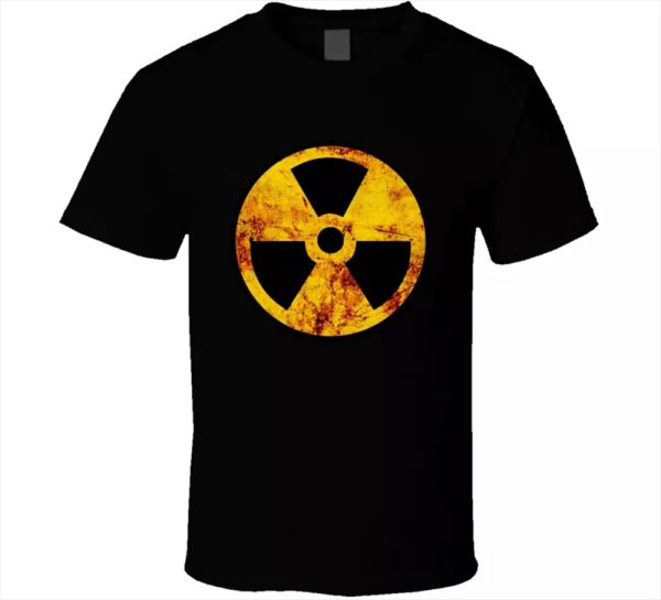 

nuclear radioactive tee symbol transparent retro power rusted steel t shirt new, White;black