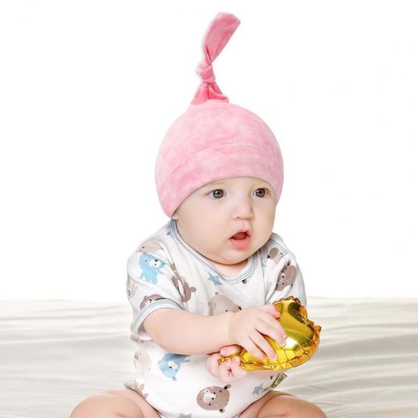 

caps & hats infant cap wear-resistant tie dye no brim stretchy baby hat skin-friendly born, Yellow