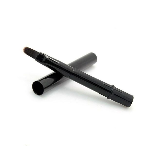 

makeup brushes mini lip brush tools eyeline oblique eyebrow portable with protect cap lipstick brushcosmetic beauty tool