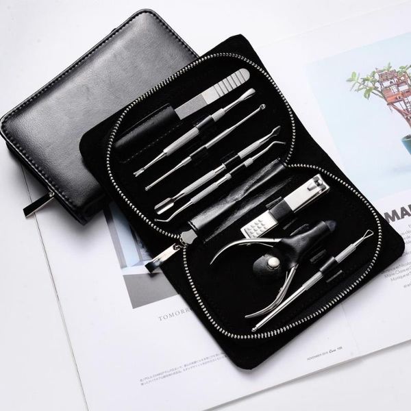 

nail art kits clipper set with bag file dead skin fork remover pliers tools for manicure