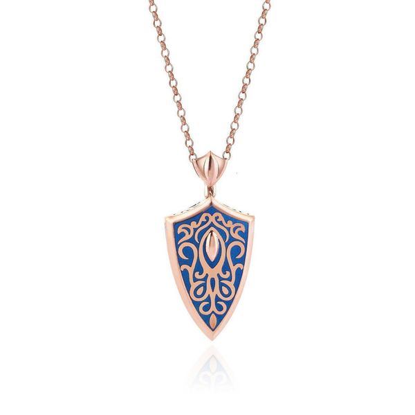 

shield pendant necklace men's and women's hip hop personality trend ins tanabata, Silver
