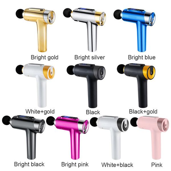 

massage gun high frequency deep muscle relax body neck relaxation electric massager sliming shaping pain relief 4 heads with box