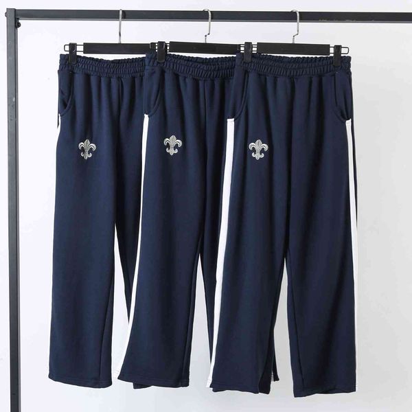 

gaojie chaopai croissant casual straight pants ch lovers' cross sweatpants, Blue