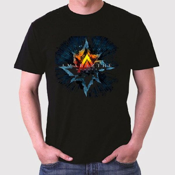 

amaranthe hunger logo men's black t-shirt size s to 3xl, White;black