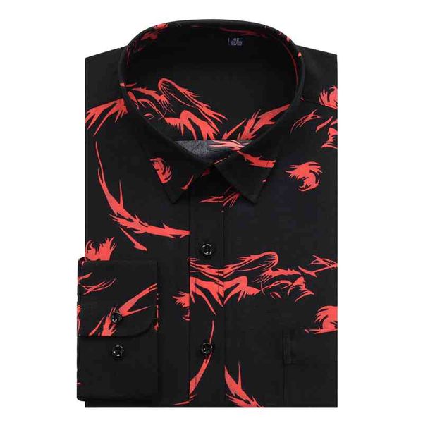 

classic shan bao print big-size fashion 2021 spring marks youth business long-sleeved shirt, White;black