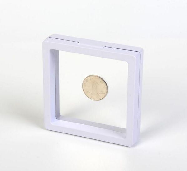 

gift wrap 110*110*20mm transparent pet membrane box holder floating display case earring gems ring jewelry suspension packaging