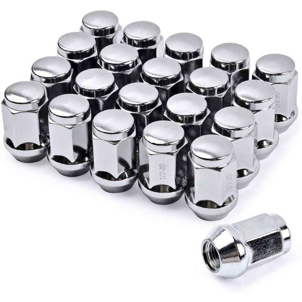 20 pcs Chrome / Black Fechado Fim Nuts para 1987-2018 Wrangler / 2002-2012 Liberty / 1993-2010 Grand Cherokee Aftermarket Wheel