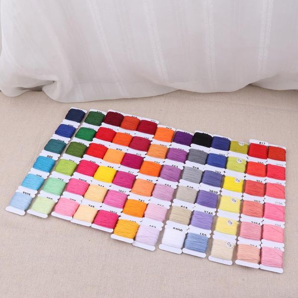 

set of cross stitch threads colorful embroidery manual weaving for home shop (72 colors) yarn, Black;white