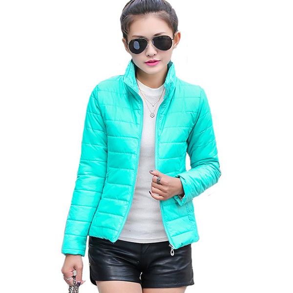 

women's jackets 2021 women winter basic jacket ultra light candy color spring coat female short cotton outerwear jaqueta feminina, Black;brown