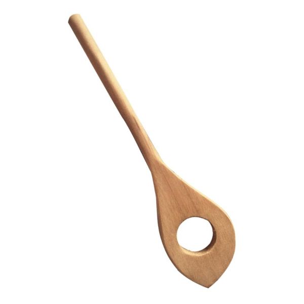 

spoons 1pc maple wood small mixing hole spoon wooden egg beater stirring rod for bar home el