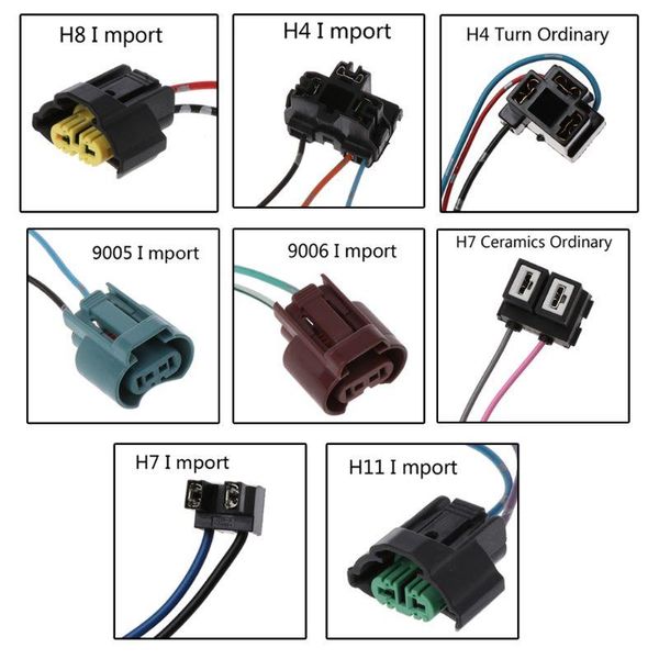 

other lighting system import h4 car halogen bulb socket power adapter plug connector wiring harness q9qd