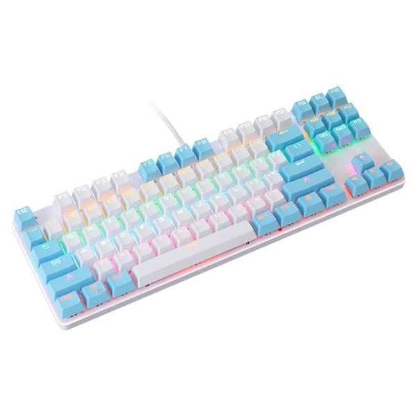 

87-keys green axis keyboard mechanical gaming for pc lapplayers keyboards