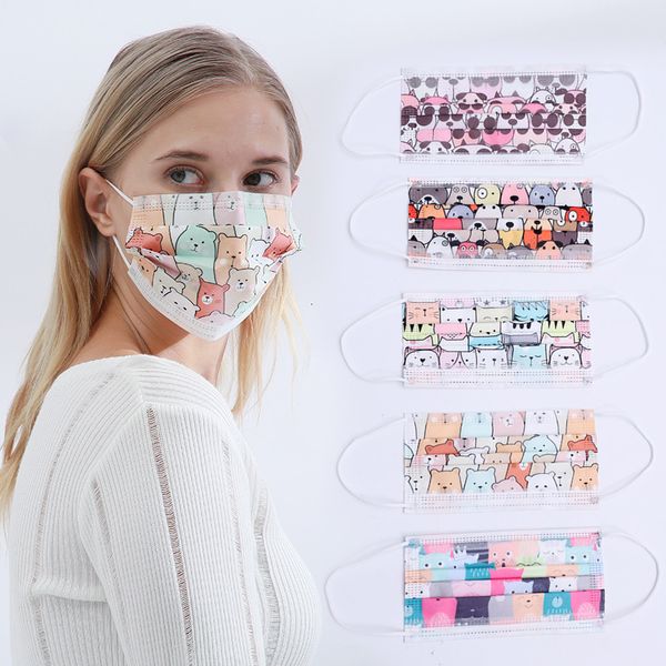 

disposable three-layer printed fashion cartoon personalized dust-proof civilian mask