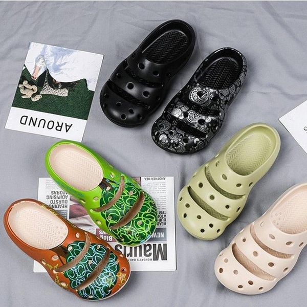 

slippers women slides shoes casual platform outdoor sandy beach cave ladies shallow female summer fashion plus size 2021 bathroom, Black