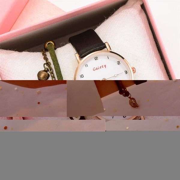 

wristwatches gaiety korean cute fruit fashion casual student bracelet watch set diamond female quartz relogio feminino zegarek, Slivery;brown