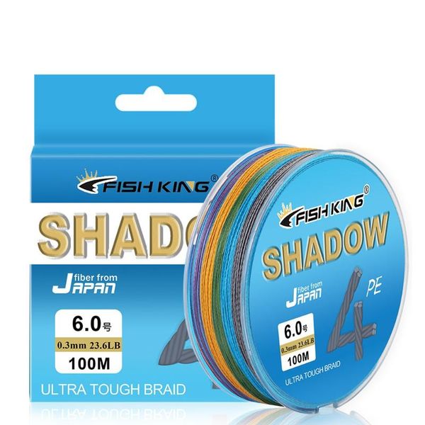

braid line 100m 4 strands braided wire fishing 5 colors floating low menony super pe strong strength fish soft