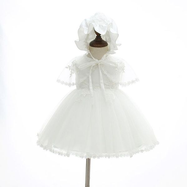 

girl's dresses baby girl birthday outfits infant party with hat for baptism 2021 born christening gown toddler girls clothes, Red;yellow