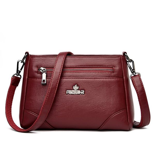 

solid color designer women's bag fashion letter design ladies shoulder bags pu leather women messenger sac evening