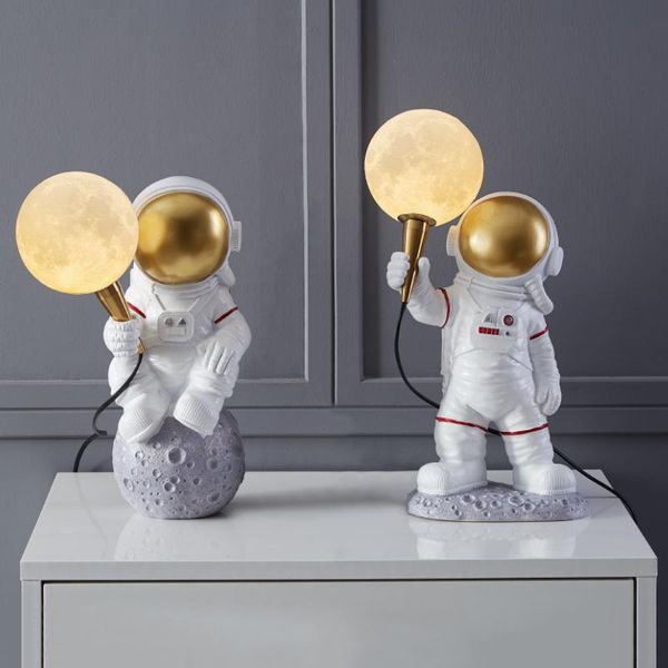 

table lamps modern astronaut resin art for lamp study decoration creativity living room attic led desk