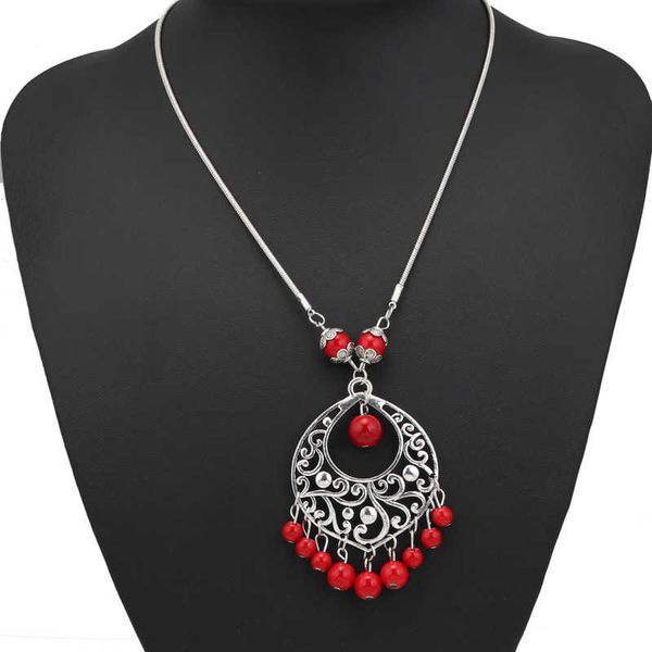 

women's carved tassel hollow tibetan silver turquoise pendant necklaces gstqn014 fashion gift national style women diy necklace pendant