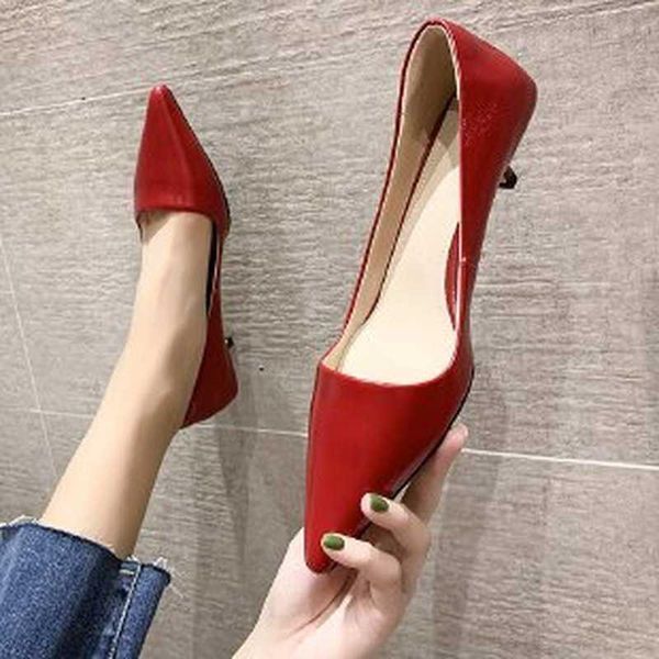 

dress shoes women pointed toe pumps ultra high thin stiletto heels ladies patent leather fashion party solid color, Black